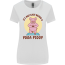 It's Not Easy Being a Yoga Piggy Funny Pig Womens Wider Cut T-Shirt White
