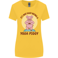 It's Not Easy Being a Yoga Piggy Funny Pig Womens Wider Cut T-Shirt Yellow