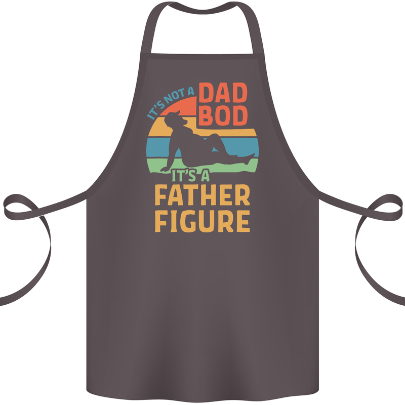 It's Not a Dad Bod It's a Father Figure Cotton Apron 100% Organic Dark Grey