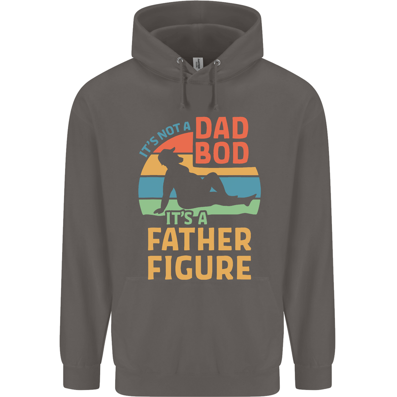 It's Not a Dad Bod It's a Father Figure Mens 80% Cotton Hoodie Charcoal