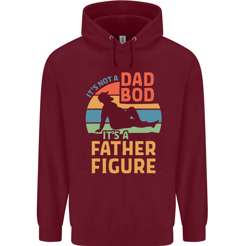 It's Not a Dad Bod It's a Father Figure Mens 80% Cotton Hoodie Maroon