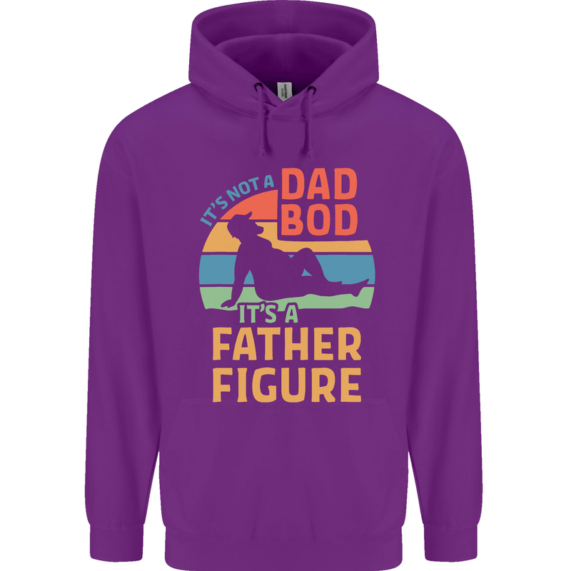 It's Not a Dad Bod It's a Father Figure Mens 80% Cotton Hoodie Purple