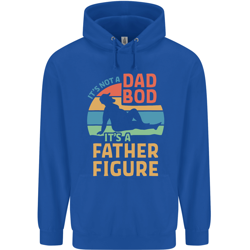 It's Not a Dad Bod It's a Father Figure Mens 80% Cotton Hoodie Royal Blue