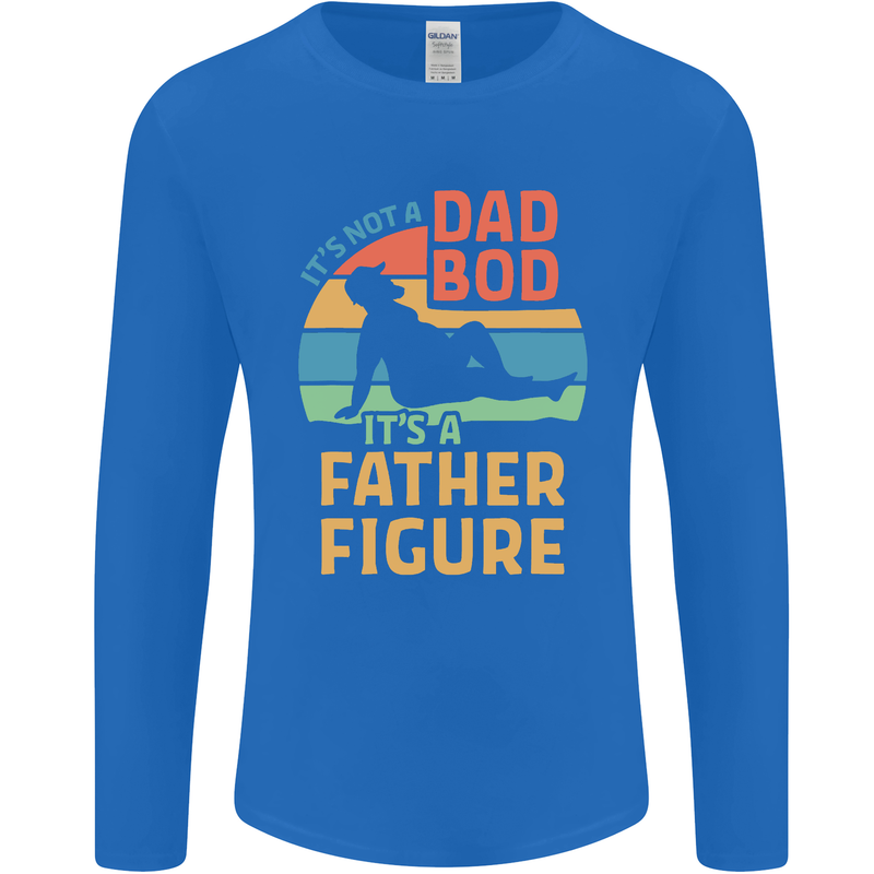 It's Not a Dad Bod It's a Father Figure Mens Long Sleeve T-Shirt Royal Blue