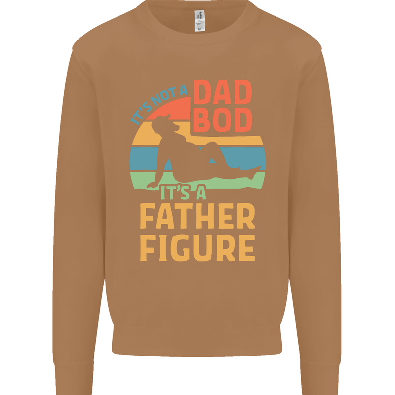 It's Not a Dad Bod It's a Father Figure Mens Sweatshirt Jumper Caramel Latte