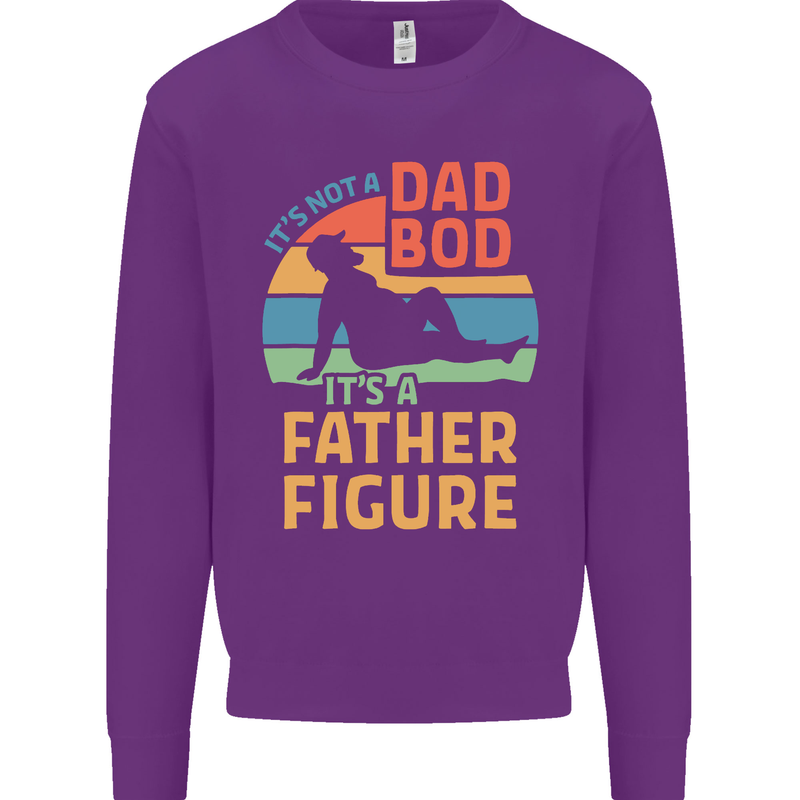 It's Not a Dad Bod It's a Father Figure Mens Sweatshirt Jumper Purple