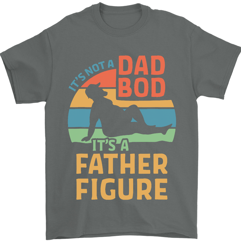 It's Not a Dad Bod It's a Father Figure Mens T-Shirt Cotton Gildan Charcoal