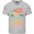 It's Not a Dad Bod It's a Father Figure Mens V-Neck Cotton T-Shirt Sports Grey