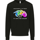 It's Worm Time Baby Conciousness Illusion Kids Sweatshirt Jumper Black