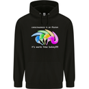 It's Worm Time Baby Conciousness Illusion Mens Hoodie Black