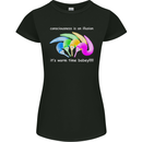 It's Worm Time Baby Conciousness Illusion Womens Petite Cut T-Shirt Black