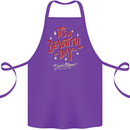 It's a Beautiful Day to Leave Me Alone Cotton Apron 100% Organic Purple