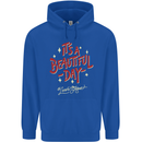 It's a Beautiful Day to Leave Me Alone Mens 80% Cotton Hoodie Royal Blue