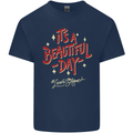 It's a Beautiful Day to Leave Me Alone Mens Cotton T-Shirt Tee Top Navy Blue