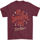 It's a Beautiful Day to Leave Me Alone Mens T-Shirt Cotton Gildan Maroon