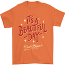 It's a Beautiful Day to Leave Me Alone Mens T-Shirt Cotton Gildan Orange