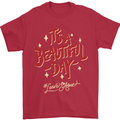 It's a Beautiful Day to Leave Me Alone Mens T-Shirt Cotton Gildan Red