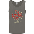 It's a Beautiful Day to Leave Me Alone Mens Vest Tank Top Charcoal