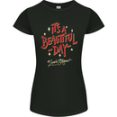 It's a Beautiful Day to Leave Me Alone Womens Petite Cut T-Shirt Black