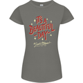 It's a Beautiful Day to Leave Me Alone Womens Petite Cut T-Shirt Charcoal