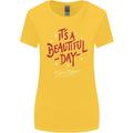 It's a Beautiful Day to Leave Me Alone Womens Wider Cut T-Shirt Yellow