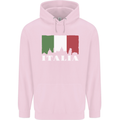 Italy Skyline Italian Flag Childrens Kids Hoodie Light Pink