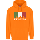 Italy Skyline Italian Flag Childrens Kids Hoodie Orange