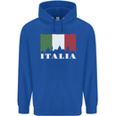 Italy Skyline Italian Flag Childrens Kids Hoodie Royal Blue
