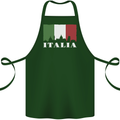 Italy Skyline Italian Flag Cotton Apron 100% Organic Forest Green