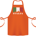 Italy Skyline Italian Flag Cotton Apron 100% Organic Orange