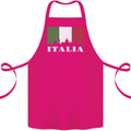 Italy Skyline Italian Flag Cotton Apron 100% Organic Pink