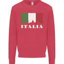 Italy Skyline Italian Flag Kids Sweatshirt Jumper Heliconia