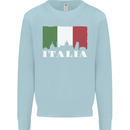 Italy Skyline Italian Flag Kids Sweatshirt Jumper Light Blue