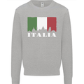 Italy Skyline Italian Flag Kids Sweatshirt Jumper Sports Grey