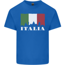 Italy Skyline Italian Flag Kids T-Shirt Childrens Royal Blue