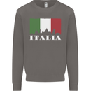 Italy Skyline Italian Flag Mens Sweatshirt Jumper Charcoal