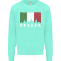 Italy Skyline Italian Flag Mens Sweatshirt Jumper Peppermint
