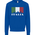 Italy Skyline Italian Flag Mens Sweatshirt Jumper Royal Blue