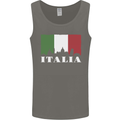 Italy Skyline Italian Flag Mens Vest Tank Top Charcoal