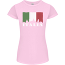 Italy Skyline Italian Flag Womens Petite Cut T-Shirt Light Pink