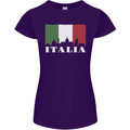 Italy Skyline Italian Flag Womens Petite Cut T-Shirt Purple
