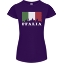 Italy Skyline Italian Flag Womens Petite Cut T-Shirt Purple
