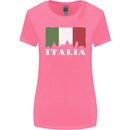 Italy Skyline Italian Flag Womens Wider Cut T-Shirt Azalea