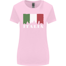Italy Skyline Italian Flag Womens Wider Cut T-Shirt Light Pink