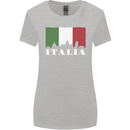 Italy Skyline Italian Flag Womens Wider Cut T-Shirt Sports Grey