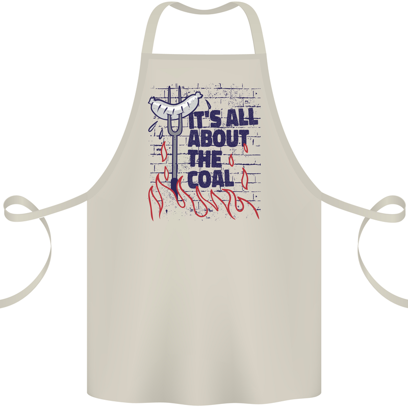 Its All About the Coal Funny BBQ Grill Cotton Apron 100% Organic Natural