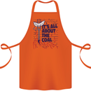 Its All About the Coal Funny BBQ Grill Cotton Apron 100% Organic Orange