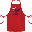 Its All About the Coal Funny BBQ Grill Cotton Apron 100% Organic Red