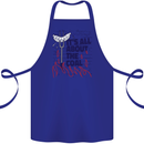 Its All About the Coal Funny BBQ Grill Cotton Apron 100% Organic Royal Blue