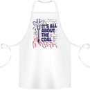 Its All About the Coal Funny BBQ Grill Cotton Apron 100% Organic White
